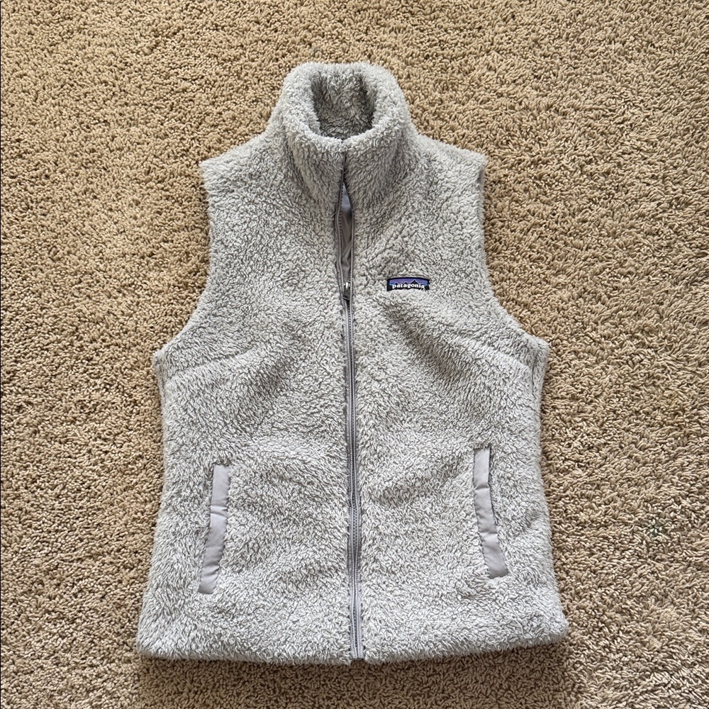 Patagonia Light Gray Sherpa Vest